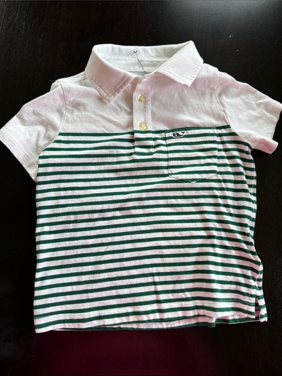 Vineyard Vines Other - Vineyard Vines White Polo with Green Stripes - Kids